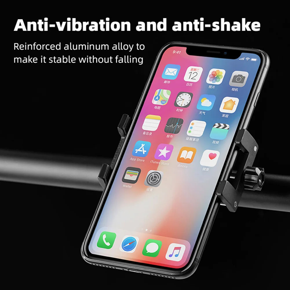 Shunmaii Bike Aluminum Handlebar Phone Holder Mount