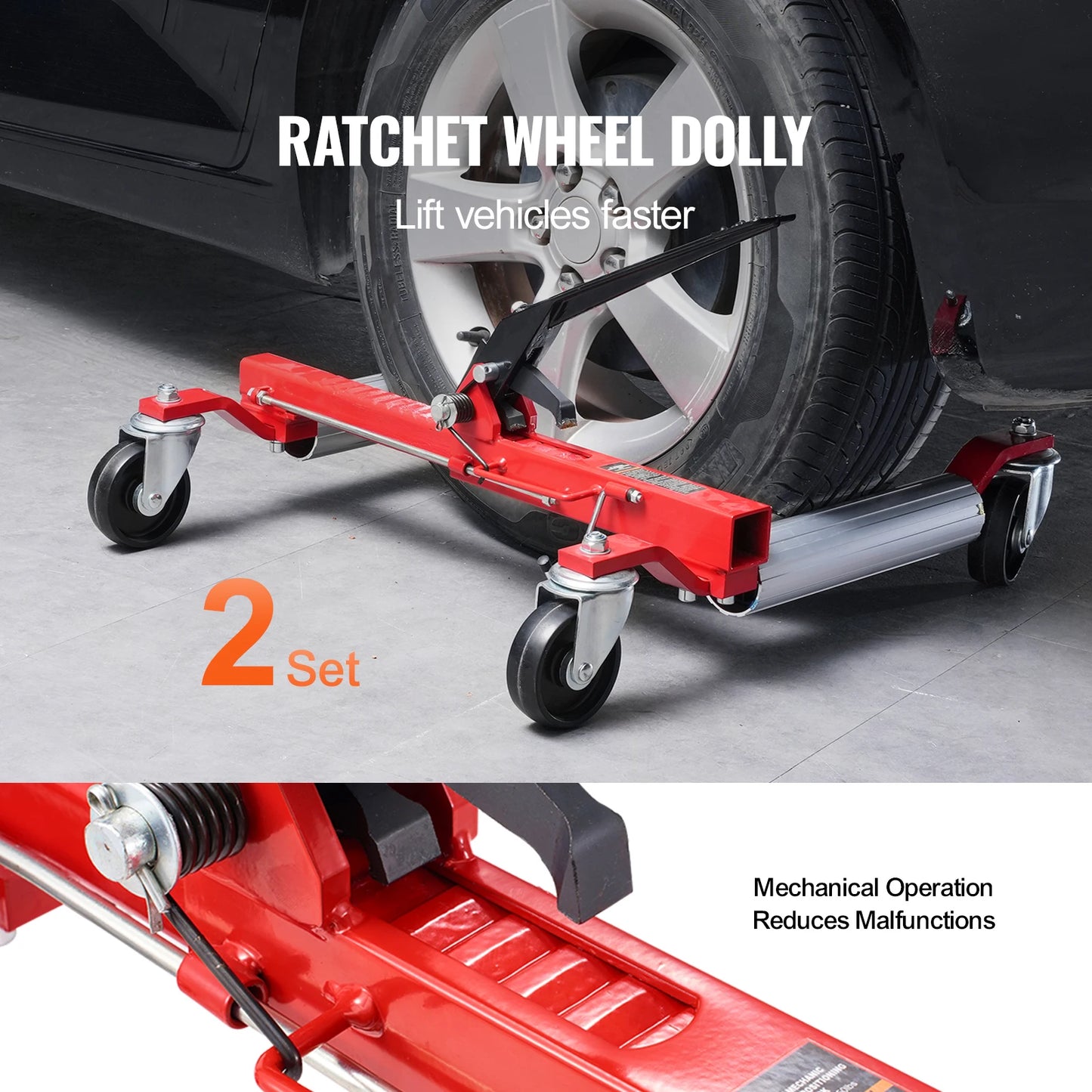 SucceBuy Heavy Duty Wheel Dolly For Vehicle Positioning Auto Repair