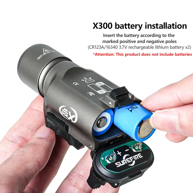 Tactical X300U Led Flashlight With Picatinny Rail Mount