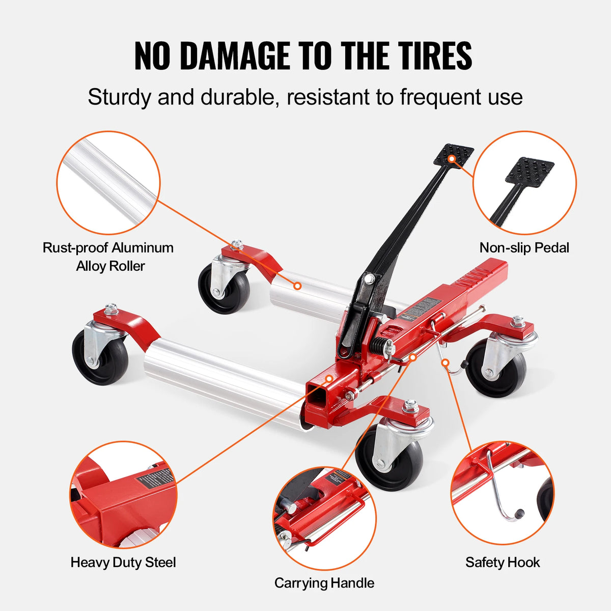 SucceBuy Heavy Duty Wheel Dolly For Vehicle Positioning Auto Repair