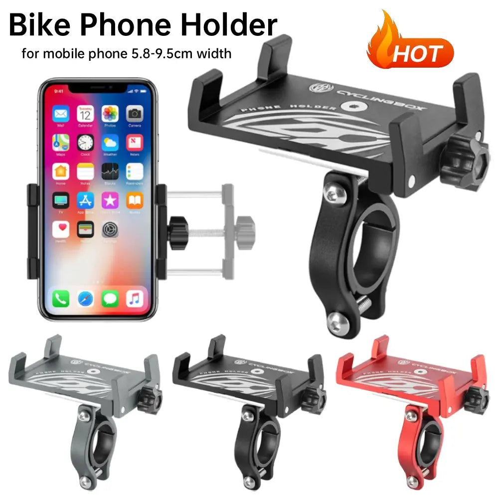 Shunmaii Bike Aluminum Handlebar Phone Holder Mount